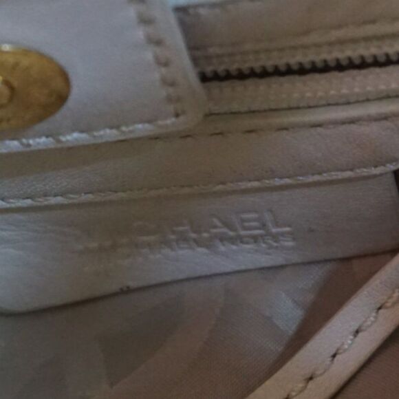 Michael Kors White Leather Shoulder Bag with Braided Shoulder Strap - Picture 6 of 10